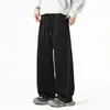 Calça Esportiva de Tricô Pelúcia Grossa Masculina Outono Inverno Tamanho Grande Reta Solta Marca Americana Tendência Casual Calça Longa