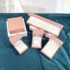 Caja de joyería de franela con borde elevado en ángulo recto, caja de almacenamiento para collares de joyería, caja de impresión, caja de joyería de franela espesa para trabajadores de fábrica