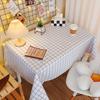 PVC toalha de mesa impermeável e à prova de óleo ins estilo moderno simples xadrez tv armário tampa toalha estudante mesa de centro toalha de mesa