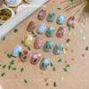 Nueva serie navideña lentejuelas joyería para arte de uñas estrella de cinco puntas copo de nieve árbol color mágico exquisita decoración de uñas flash al por mayor