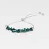 Joyería europea y americana nueva venta caliente pulsera de cadena ajustable pulsera de grava de cristal natural regalo pequeño fresco damas