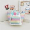 Bolsa pequena infantil estilo coreano primavera 2025, bolsa estilosa de princesa com laço fofo, mochila pequena leve de PU para viagem de bebê
