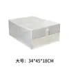 Malla para ventana delantera lavable, portátil, caja de almacenamiento de algodón y lino para ropa, armario plegable, organizador de cajones estilo caja para pantalones y ropa interior