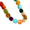Collar de Bolas de Resina Transparente Arcoíris Estilo Nuevo Europeo y Americano Transfronterizo, Accesorio de Cuello Versátil de Moda para Mujer