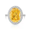 Anillo de Huevo de Paloma Super Grande con Corte Flor de Hielo de Piedra Preciosa Más Vendido en Transmisión en Vivo para Mujeres, Deslumbrante Anillo en Forma de Huevo de Diamante de Alto Carbono, Envío Directo de una Sola Pieza