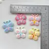 Novos Acessórios de Borboleta com Gotejamento de Cor Doce DIY Adereços de Cabelo Capa de Celular Decorativa Furo de Cola de Creme Sapatos Flor Capa de Celular