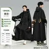 Impermeable a prueba de lluvia para lluvia intensa, adecuado para ciclismo, protección de cuerpo completo para mujeres y hombres, de una pieza para adultos, tela Oxford, grueso, longitud extendida para estudiantes, adecuado para bicicletas eléctricas, extragrande