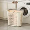 Cesto de roupa suja para uso doméstico, banheiro e área do chuveiro; usado para guardar roupas sujas, roupas íntimas e outros itens