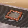 Nueva Bandeja de Cristal de Nogal Estilo Chino para Comedor y Sala de Té en Casa, Bandeja de Almacenamiento Multifuncional con Diseño de Flor de Begonia, Bandeja para Té y Bocadillos