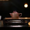 Venta al por menor de Yixing Tetera de Arcilla Púrpura de Pequeña Capacidad Juego de Té, Arcilla Púrpura Mineral Original Tetera de Arcilla Púrpura Hanwa de Pico de Águila Semimanual