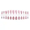 Piezas de Arte de Uñas con Lazo para Chicas Populares Transfronterizas, Uñas Portátiles Acabado Estrella Ruborizadas, Nuevo Estilo de Uñas Postizas Desmontables Disponibles para Venta al por Mayor