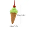 Adornos Creativos Transfronterizos Cuidadosamente Seleccionados Artesanías de Resina Adornos para Decoración de Escena Navideña Colgante de Helado