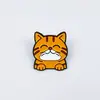 Lindo pin de esmalte con forma de gato y patrones coloridos, broche de animal de dibujos animados, accesorio decorativo creativo para ropa y mochilas de niños