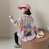 Camisas Infantis Outono 2026 Novo Estilo Camisas Xadrez Infantis Tops e Jaquetas Estilosos de Manga Longa para Meninas