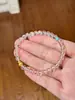 Cristal blanco natural combinado con turquesa optimizada, pulsera de calabaza pequeña cepillada para mujer, pulsera niche de verano fresca y sencilla