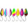 Cebo señuelo 2g Lentejuela colorida en forma de cuchara Anzuelo simple para Boca de caballo, Pez mandarín, Trucha Señuelo de pesca