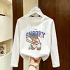 Camiseta base de algodón para niños, ropa infantil para primavera y otoño, nuevo modelo 2026, top de primavera y otoño para niños, camiseta de manga larga para niños