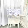 Amazon Transfronterizo Grueso Color Sólido Poliéster Elástico Lazo Hotel Boda Silla de Boda Respaldo Correas Decorativas Al por Mayor