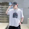 Camiseta corta de manga corta de moda para niños, nuevo estilo de verano, corte holgado, top estampado, camiseta de verano casual y a la moda de media manga para niños mayores