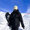 Chaqueta de Nieve con Tira Reflectante Black Warrior, Chaqueta de Snowboard de Moda para Hombres y Mujeres, Acolchada y Engrosada, Resistente al Agua, Cortavientos, Chaqueta de Montañismo