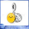 Pulsera Pandora S925 de Cobre Blanco Plateado para Mujer con Cuentas DIY Cuentas Sueltas Colgante de Cuenta Pulsera Regalo para Amante