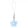 Nuevo Estilo Broche de Langosta Flor de Resina Flor de Cerezo Colgante Llavero DIY Colorido Estilo Ins Cadena de Teléfono Colgante para Bolsa