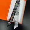 Bufanda de Seda Diagonal Estilo Nuevo, Cinta de Seda Imitación, Diadema de Seda de Sarga Estampada para Mujer, Decoración para Bolso, Bufanda para Cuello Estampada Digitalmente