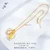 Tienda de oro con arena de oro taladro de punta hueca de oro colgante de calabaza uso apilado collar de pixiu moda femenina sentido de alta gama
