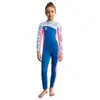Traje de Neopreno Dive&Sail para Niños 2.5mm Traje de Neopreno de una Pieza de Manga Larga para Niñas Cálido para Snorkel, Surf, Traje de Baño de Invierno