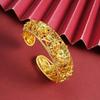 Nova pulseira de ouro vietnamita estilo chinês maré nacional flor oca pulseira de abertura cobre banhado a ouro joias estilo palácio atacado