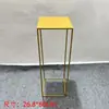 Decoração de Corredor Geométrica de Ferro Forjado Adereços de Casamento Estrutura Quadrada Tridimensional Ornamentos de Prisma Retangular Decoração de Suporte de Flores para Casamento Estrutura Quadrada de Ferro