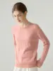 Estilo Sencillo Cachemir Cuello Redondo Manga Larga Tejido de Punto Lana Espiga Trenzado Jersey Versátil Casual Cálido Elegante Para Mujer