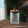 American Acacia Wood Carved Mason Storage Jar Cozinha Selada Coarsegment Garrafa Selada Transparente Mason Garrafa De Vidro Selada