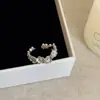 Anel Aberto Florido Retrô Francês Feminino Leve Luxo Alto Padrão Simples Elegante Tendência de Moda Anel Versátil Anel Anel Anel