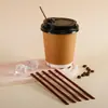 Canudos de Café para Atacado, Mexedores de Café Descartáveis, Palitos Mexedores de Buraco Duplo e Triplo, Canudos para Bebidas Quentes Embalados Individualmente
