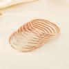 Aço inoxidável 3mm diâmetro do fio fio redondo 55mm diâmetro interno anel liso sem boca de solda sobreposição pequena circunferência da mão pulseira de menina