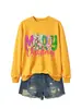 Comercio electrónico transfronterizo de Amazon, sitio europeo, sudadera de moda y divertida para mujer, diseño de copo de nieve de Feliz Navidad, en stock