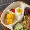 Caja de Almuerzo Desechable Biodegradable Tapa Alta Empaque de Tres Compartimentos Caja de Pulpa para Llevar Almuerzo Ensalada Caja de PP Engrosada