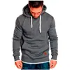 Nuevo suéter pullover de entrenamiento fitness para hombre, color liso, costuras en el dobladillo, para deportes al aire libre, ocio