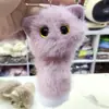 Pelúcia Faux Mink Cabeça de Gatinho Desenho Animado Chaveiro Carro Mochila Versátil Pingente Presente Atacado Presente de Feriado