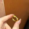 Anillo Estilo Vintage Flor de Iris Diez Flores Incrustaciones de Diamantes Chapado en Oro de 24K Color Duradero Anillo Apilable de Nicho