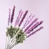 Terminado a mano tejido lavanda oriental provenza lana ganchillo ramo flor simulación romántica día de san valentín