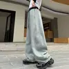 Calça Moletom Spliced de Outono para Meninas 2025 Nova Calça Larga Curva Infantil para Crianças Maiores Calça Longa Primavera e Outono Tendência