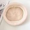 Boina de Lã Transfronteiriça para Crianças, Boina Fofa, Chapéu de Artista Retrô Britânico Quente para Outono e Inverno para Mulheres, Fábrica de Comércio Exterior