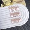 Armadura de Mano Naizi Relieve Tridimensional Pintada a Mano Cola de Pez Correa Morada Ojo de Gato Parche de Uñas Perla Brillante