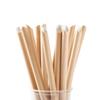 Pajitas de papel desechables para té con leche, papel degradable, pajita gruesa, pajita de papel Kraft envasada individualmente, 100 unidades
