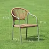 Juego de Mesa y Sillas de Café para Exteriores de Tres Piezas Balcón Exterior Patio Mesa y Sillas de Ocio al Aire Libre Silla Especial de Plástico con Respaldo para Mahjong