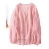 2025 Camisa de Manga Larga Rosa con Botones, Estilo Japonés Literario Holgado, Nueva para Otoño, Tops Pequeños Frescos para Mujer