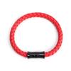 Accesorios Directos de Fábrica Pulsera Creativa de Acero Negro con Hebilla de Cuerno Pulsera de Cuerda de Cuero Pulsera de Cuero para Pareja