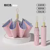 Sombrilla Manual de 8 Varillas Fresca y Colorida para Estudiantes Mujeres, Sombrilla de Protección Solar con Mango de Madera, Ligera y Elegante Sombrilla con 70% de Descuento